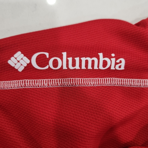 Columbia Golf Omni-Wick Shotgun Pullover Jacket 1/4 Zip Red Mens Medium - Picture 5 of 12